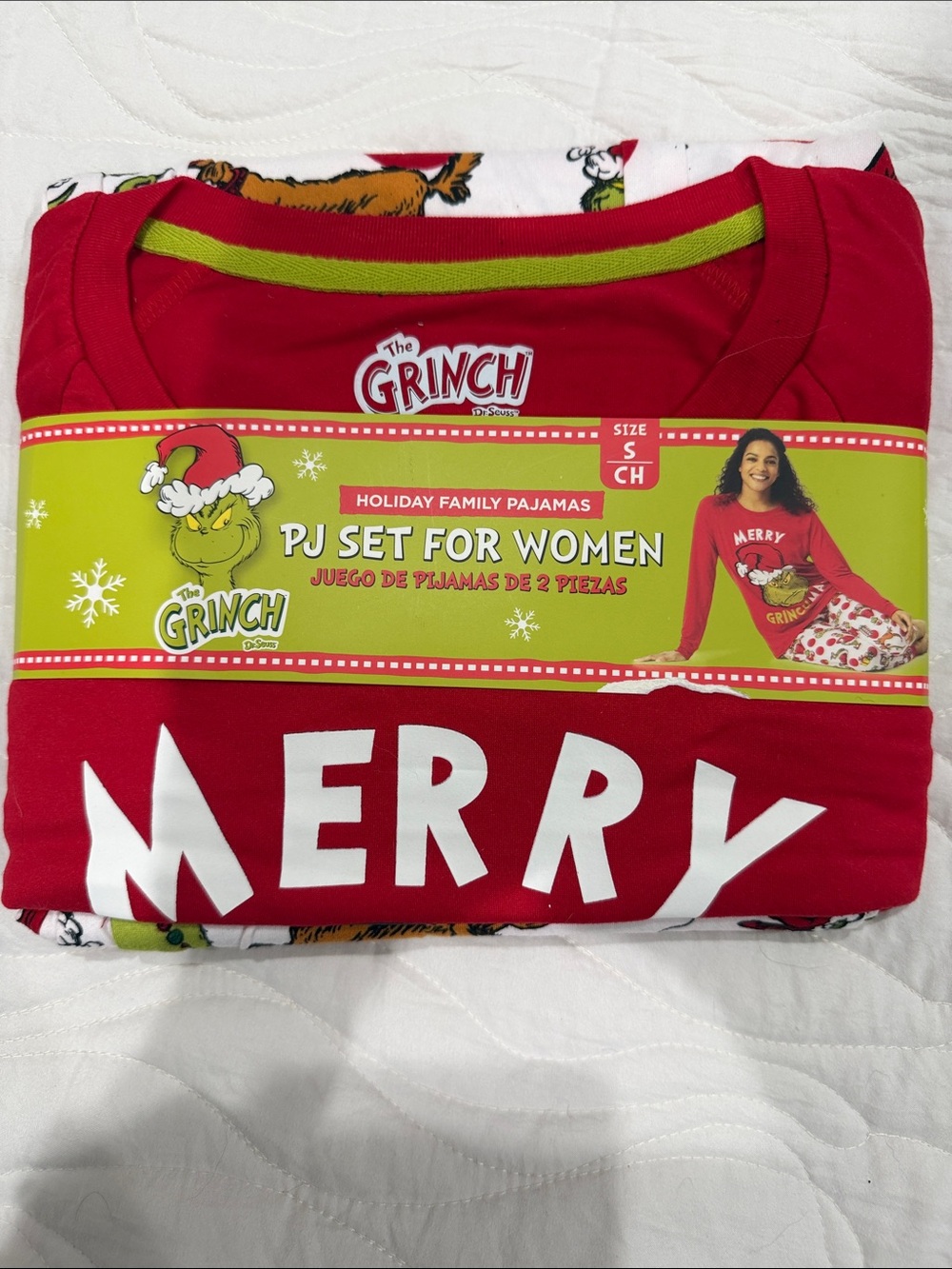 The Grinch Holiday PJ Set for Women - Red/Green